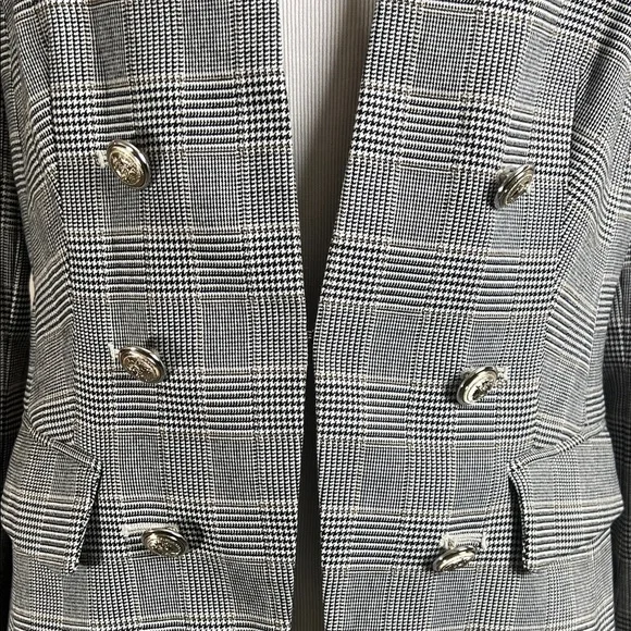 WHBM • Women's Gray Plaid Blazer - Picture 2 of 6